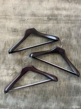 Ermenegildo Zegna Wooden Suit Hangers - Dark Brown (Set of 3)